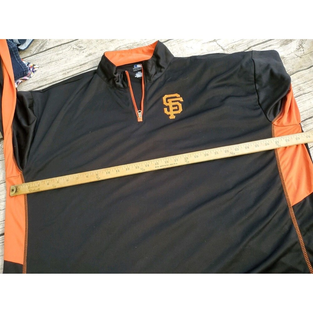 San Francisco SF Giants Majestic Cool Base Men's 1/4 Zip Pullover Long Sleeve 3X